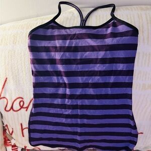 lululemon athletica Purple Striped Tank Top